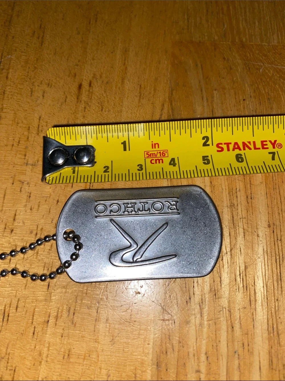 ROTHCO  Logo Token Military Dog Tag Survival Signal Mirror Advertising keychain